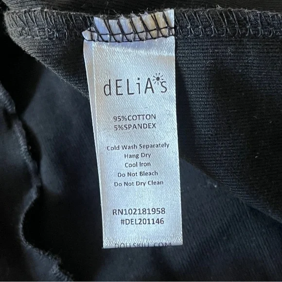 Dollskill Delia’s Butterfly Long Sleeve Glitter Top - Size Small - Picture 11 of 11